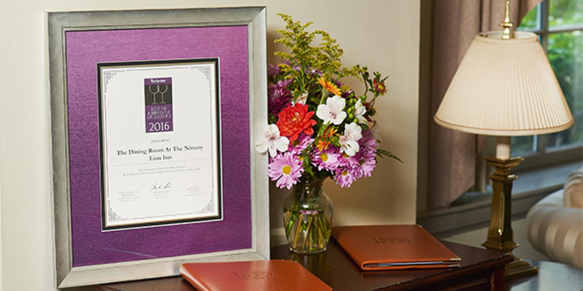 Dining Room At The Nittany Lion Inn Receives Prestigious Wine