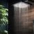 What distinguishes rain shower heads from other types?